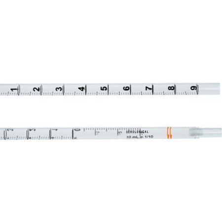 CELLTREAT SCIENTIFIC PRODUCTS CELLTREAT 10mL Serological Pipet, Open End, Individually Wrapped, Sterile, Polystrene, 200/PK 229224B